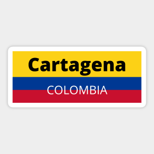 Cartagena City in Colombian Flag Sticker